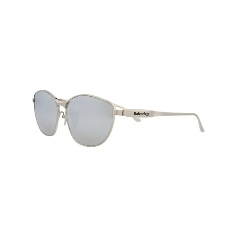 Balenciaga Cat Eye-Frame Metal Sunglasses Silver Womens